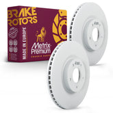 Metrix Premium Chassis Parts - 12.6 inch (320mm) 2 PC Front Coated Vented Disc Brake Rotor Fits Nissan Maxima, Murano, 370Z, 350Z, Infiniti Q70, QX70, Q40, QX50, M37, EX37, M56, M35h, G25, EX35